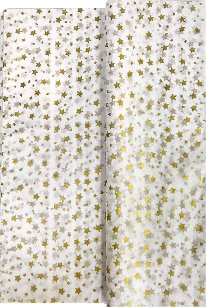 Ocean Tides Premium 75 Sheets (14 x 20 Inches) Valentine’s Wrapping Paper – Gift Wrapping Tissue Paper Bulk for Romantic Gifts, Crafts, & Birthdays – Colored Tissue Papers for Gift Bags, Gold Stars - Image 4
